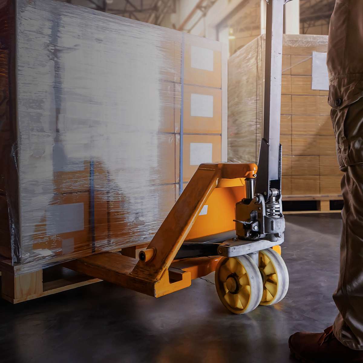 View of a truckload filled with building and construction materials shipment